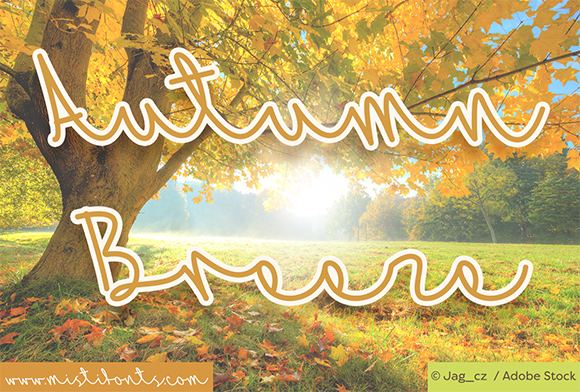 Autumn Breeze: A Cursive Font for Warm Editorial Design