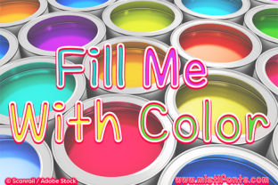 Fill Me with Color: A Playful Outline Font for Branding and Design Projects