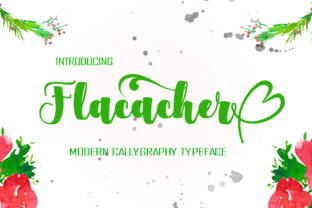 Flacacher: A Thick Hand-Drawn Script Font for Handmade Products and Printables