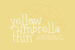 Yellow Umbrella Thin Font